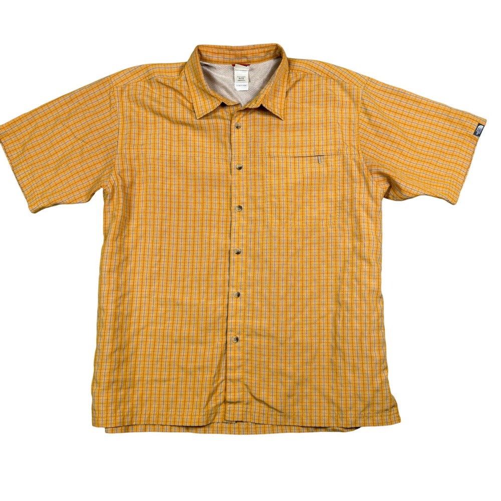 The North Face Mens Plaid Short Sleeve Button Up Shirt XL TG Outdoor‎ Hiking
